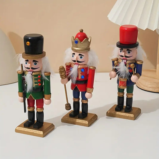 Wooden Nutcracker Set - Classic Christmas Figurines Decor Gift