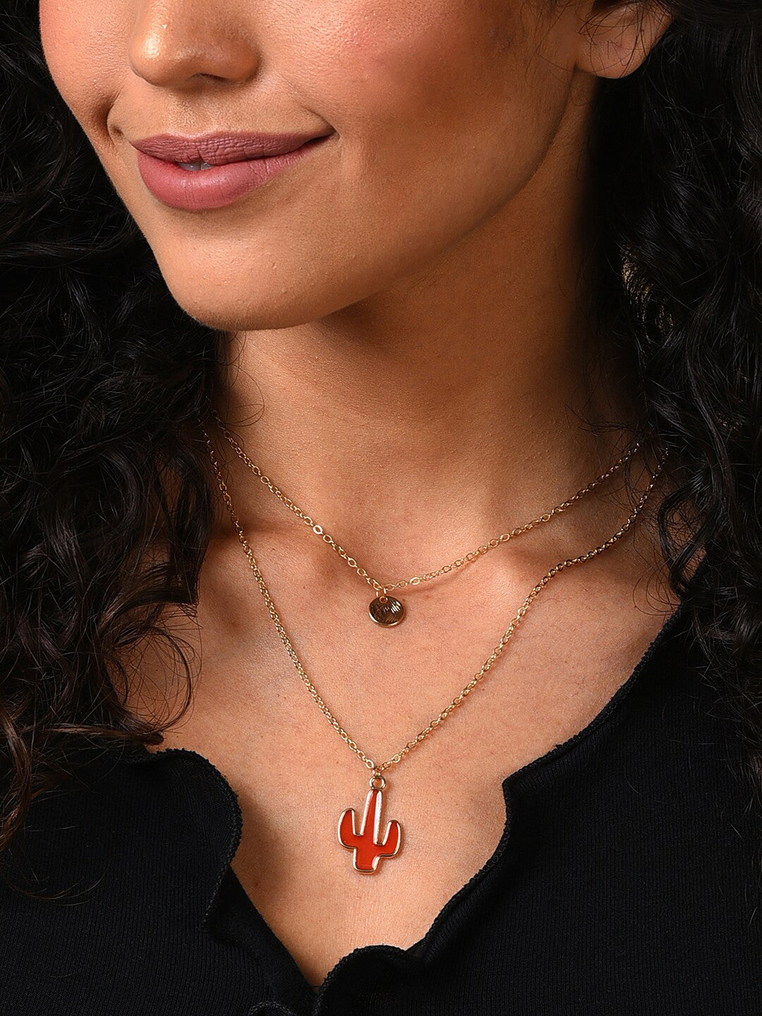 Gold-Plated Layered Necklace – Fashion Jewellery – Alloy – 37cm Length