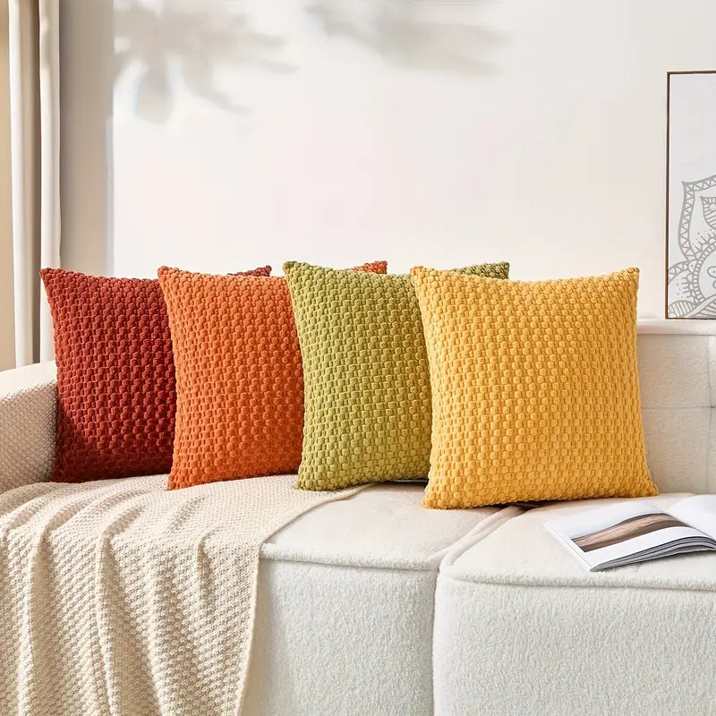 Corduroy Pillow Covers 4-Piece Set - Soft Decorative Throw Pillowcases