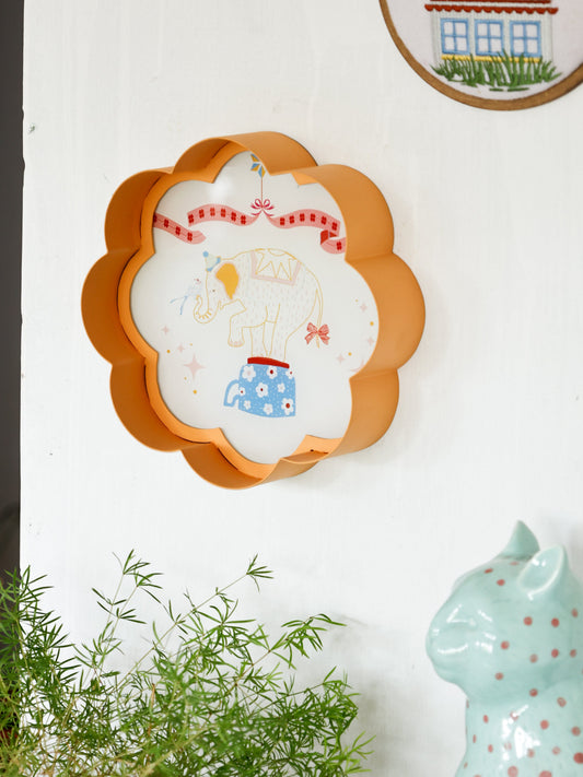 Wall Plate | Metal Acrylic Flower Shape | Dia-20.5cm
