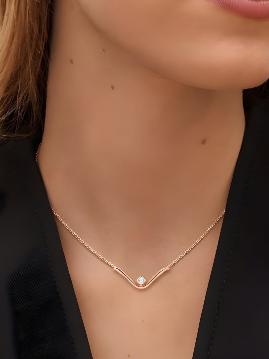 Decorative Chain – Neck Adornment – Brass with Simulated Gem Accents – Warm Metallic Sheen