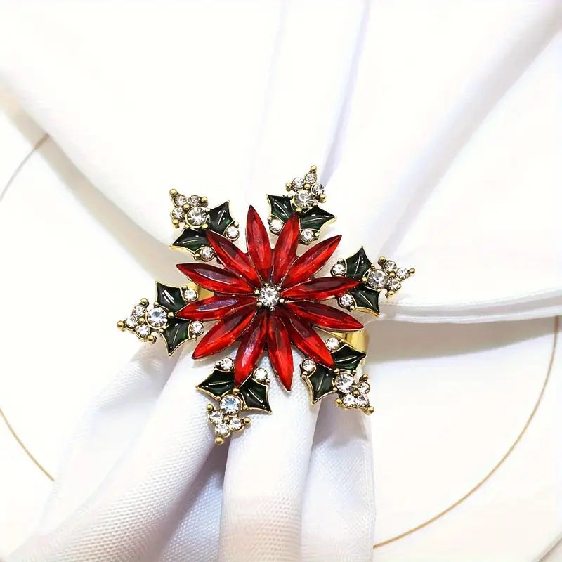 Flower Napkin Rings (6pcs) - Wedding and Party Table Decor