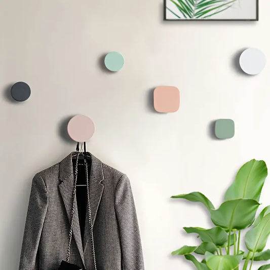 Resin Wall Hooks 4-Pack - Modern Decorative Coat Hangers