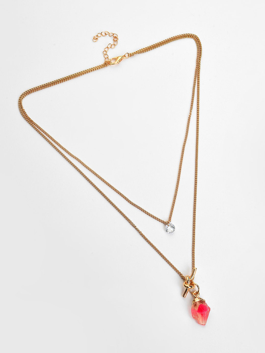 Red Gold-Plated Pendant Set – Necklace Pendants – Pack of 2 – 52cm Length