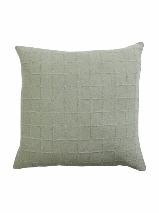 Set of 2 - Checked Accent Pillow Covers – Cotton Throw Pillow Cases – Zip Closure – 40x40 cm