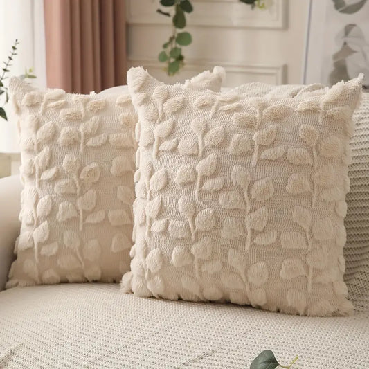 Eucalyptus Pillow Covers 18x18 - Farmhouse Throw Pillow Set