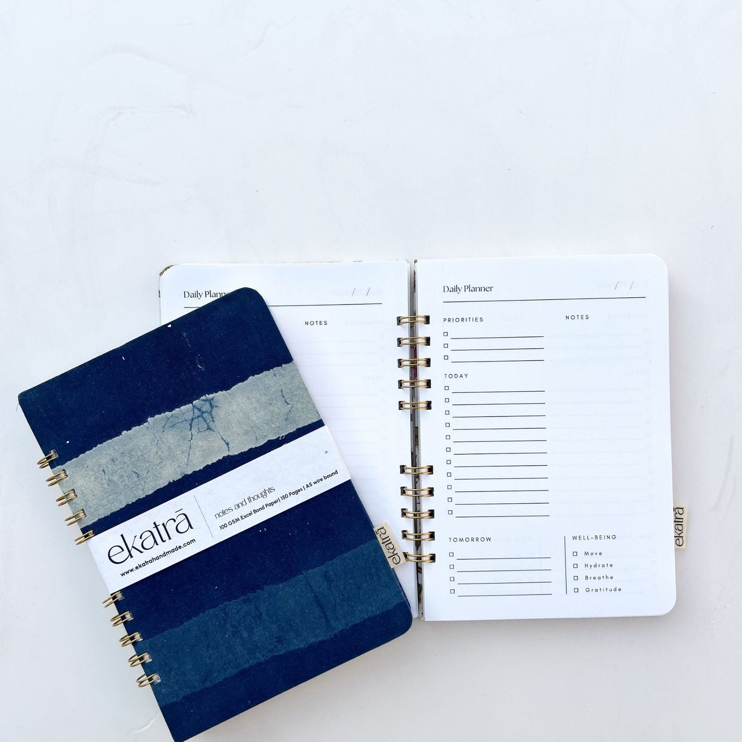 Hand-Stitched Wire-Bound Journal - A5, 5 Cover Prints