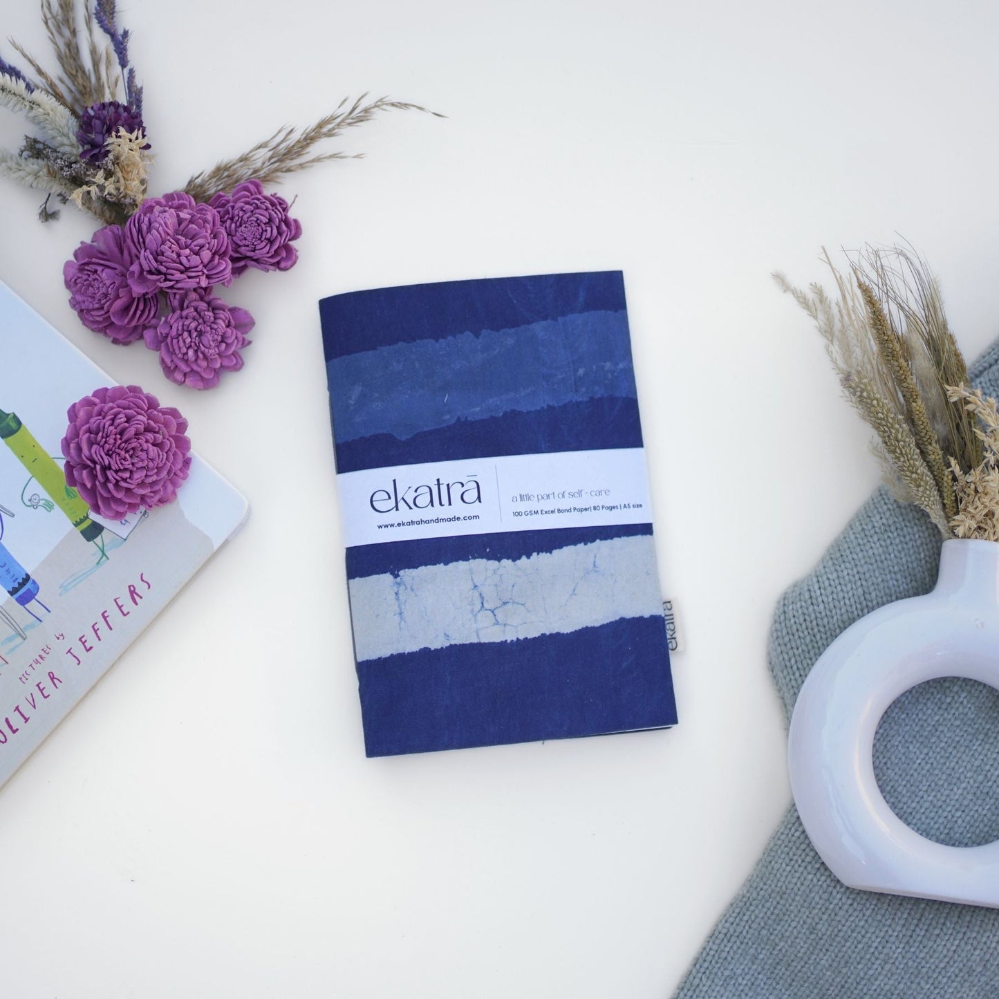 Hand-Stitched Unruled Journal - A5, 16 Cover Prints