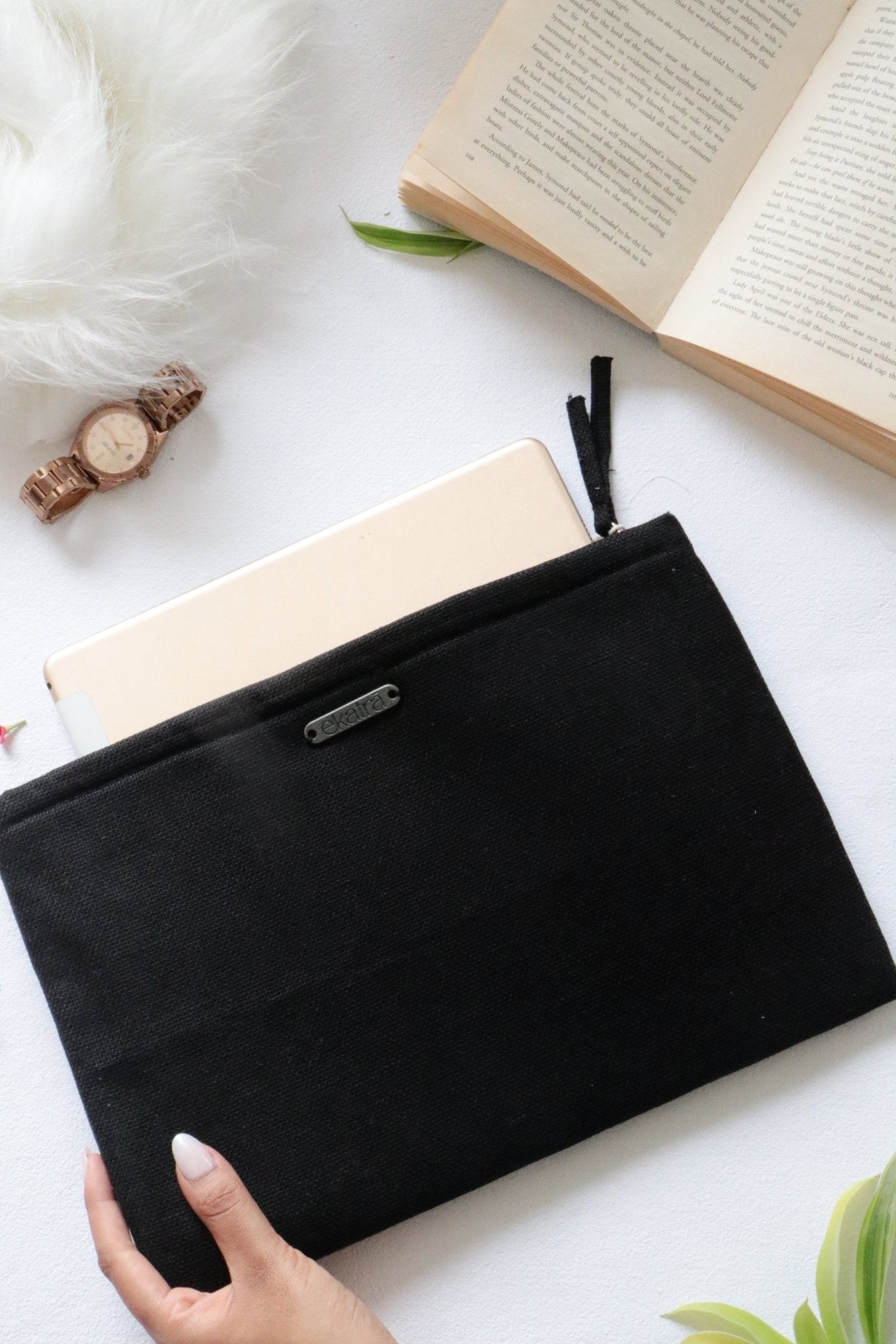 Hand-sewn Cotton Laptop Sleeve - Padded, 10.9 Inch, 8 Prints