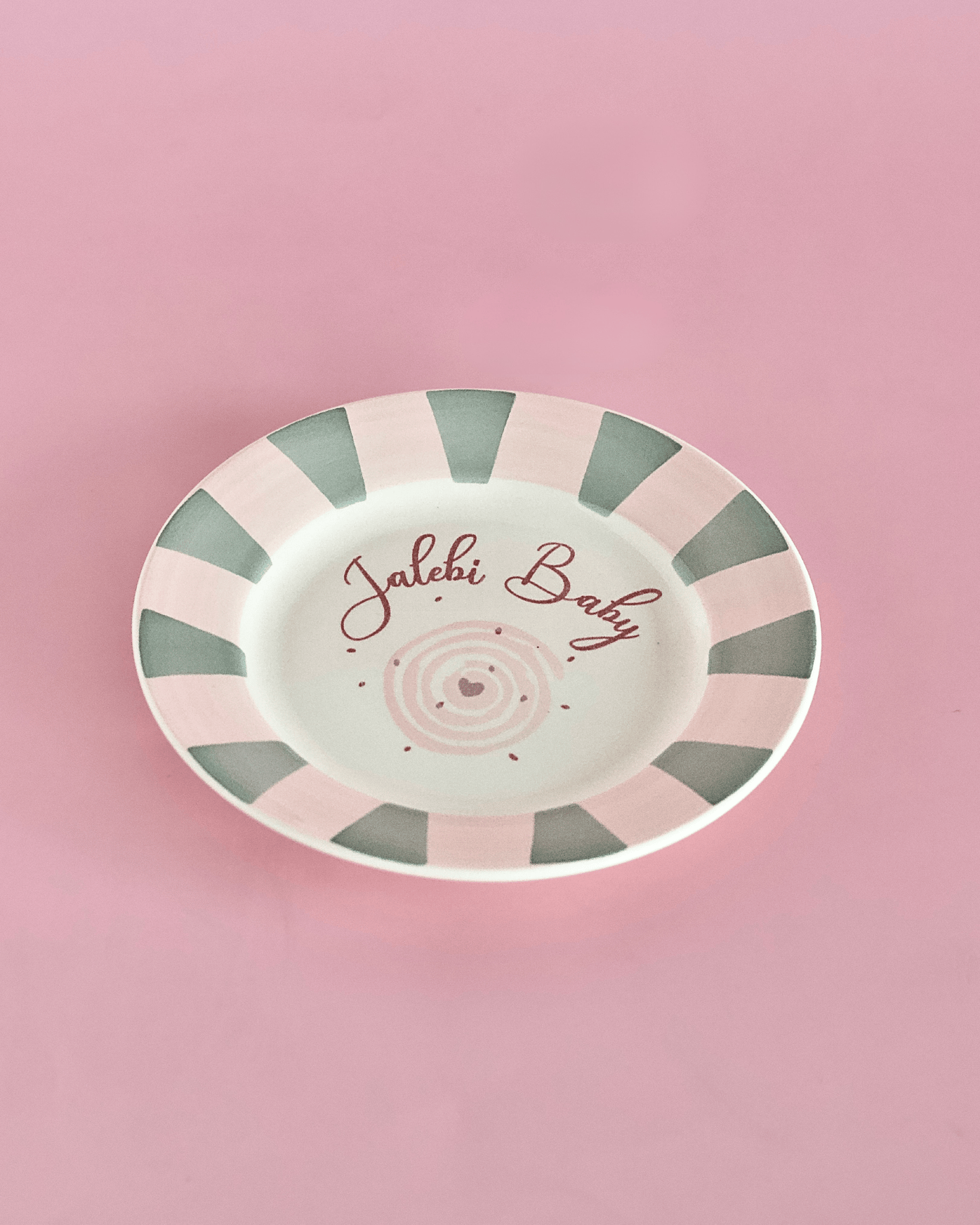 Jalebi Baby Handpainted Ceramic Dessert Plate - Set of 4
