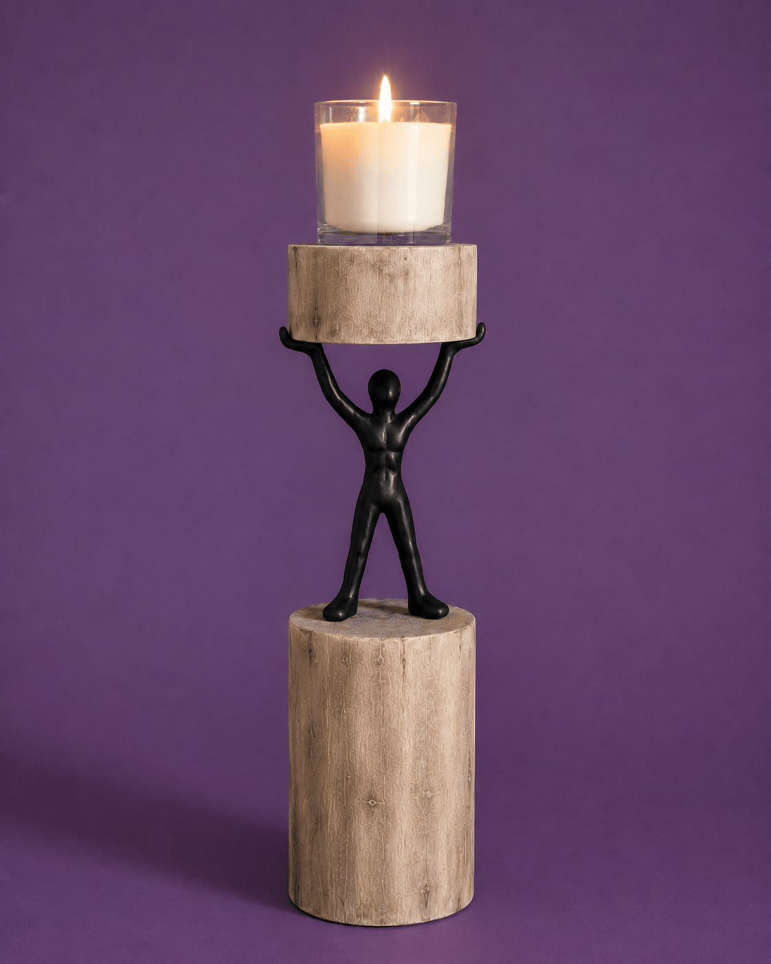 Orion - Wood Men Candle Stand - Large