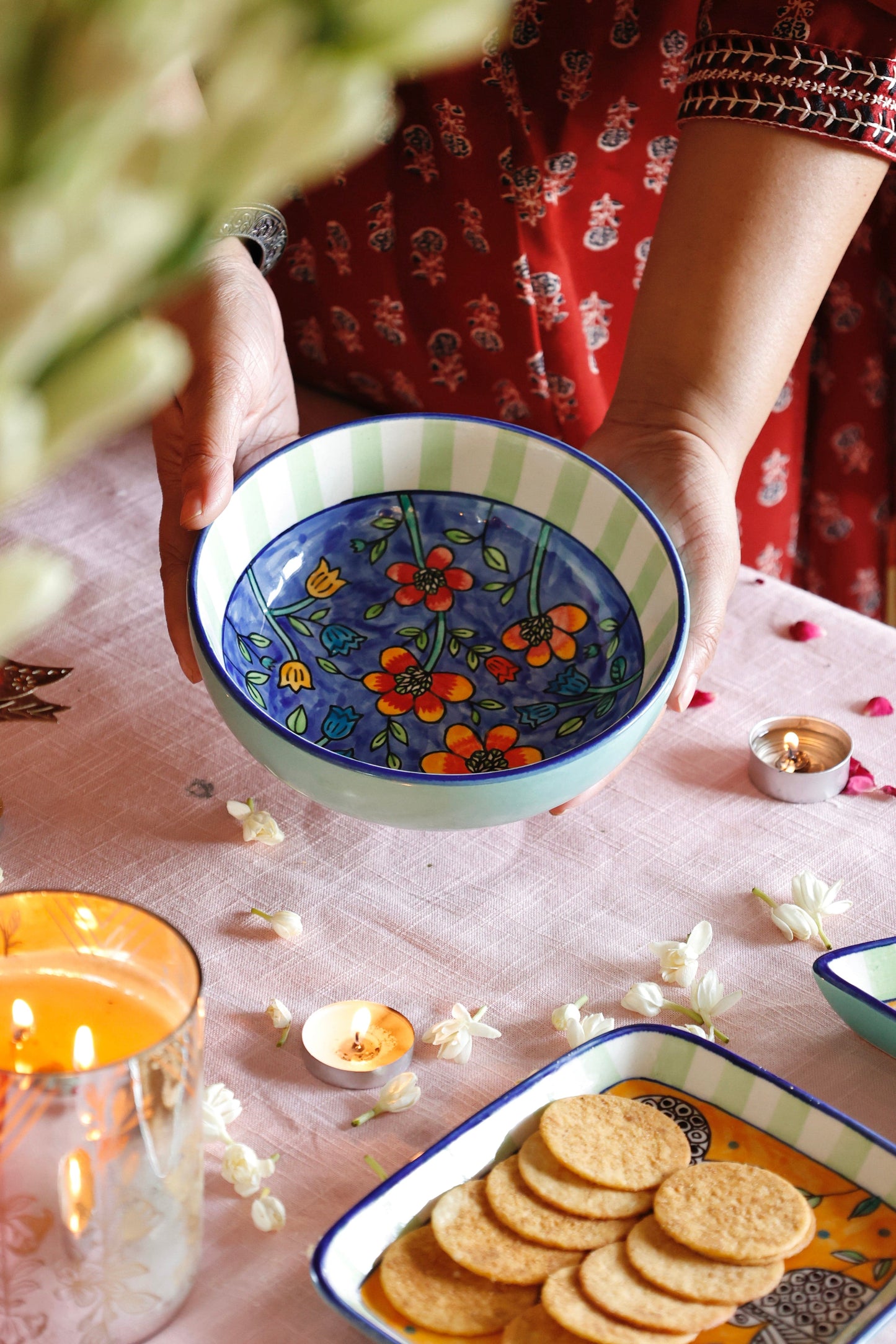 Perch Handpainted Ceramic Pasta Bowl