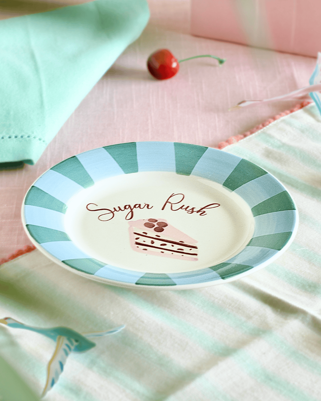 Sugar Rush Handpainted Ceramic Dessert Plate 16.5 Cm
