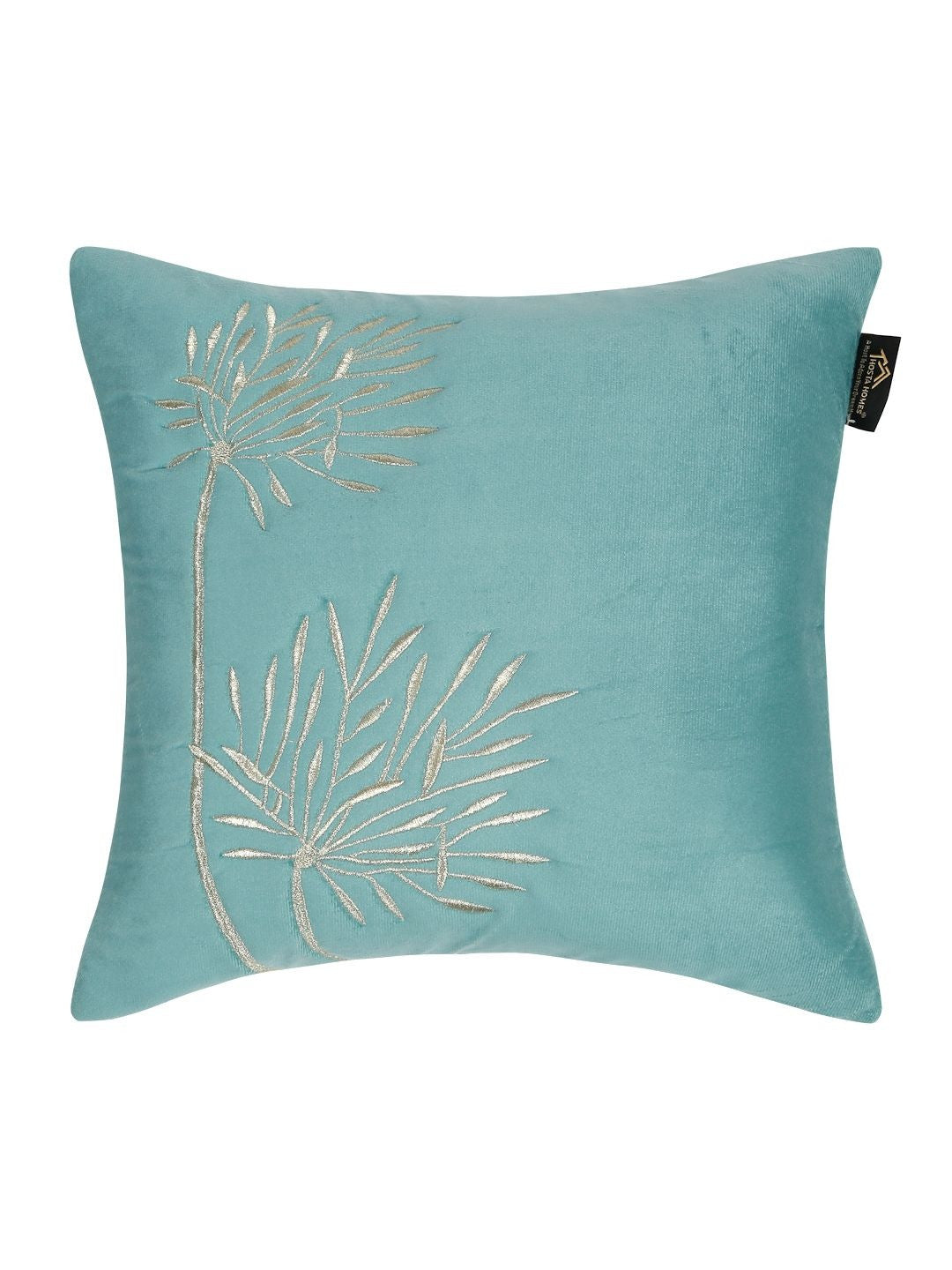 Set of 3 - Blue Embroidered Velvet Square Cushion Covers – Decorative Home Accents