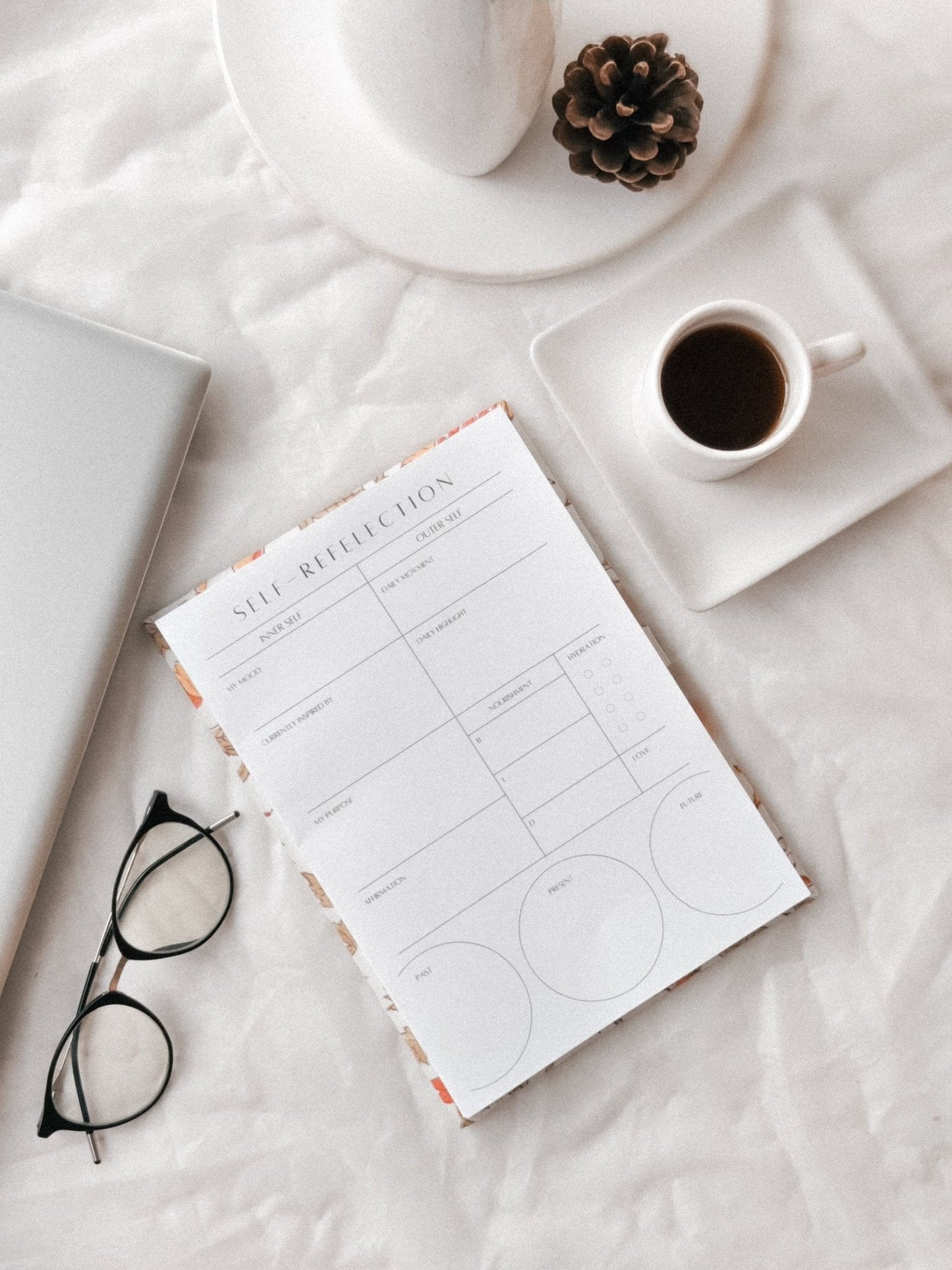 Writing Pad For Self Reflection - Mental Wellbeing Focus