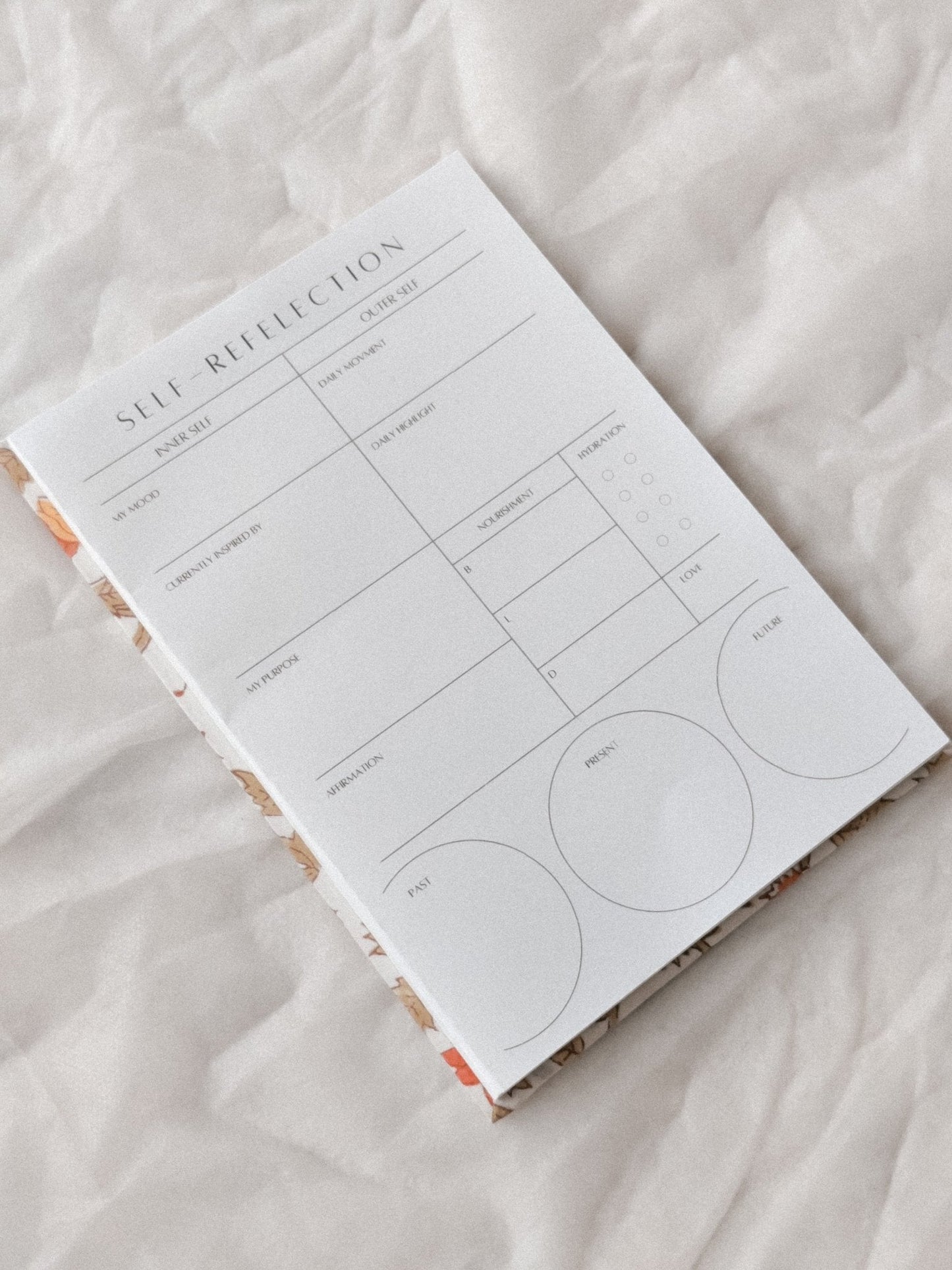 Writing Pad For Self Reflection - Mental Wellbeing Focus