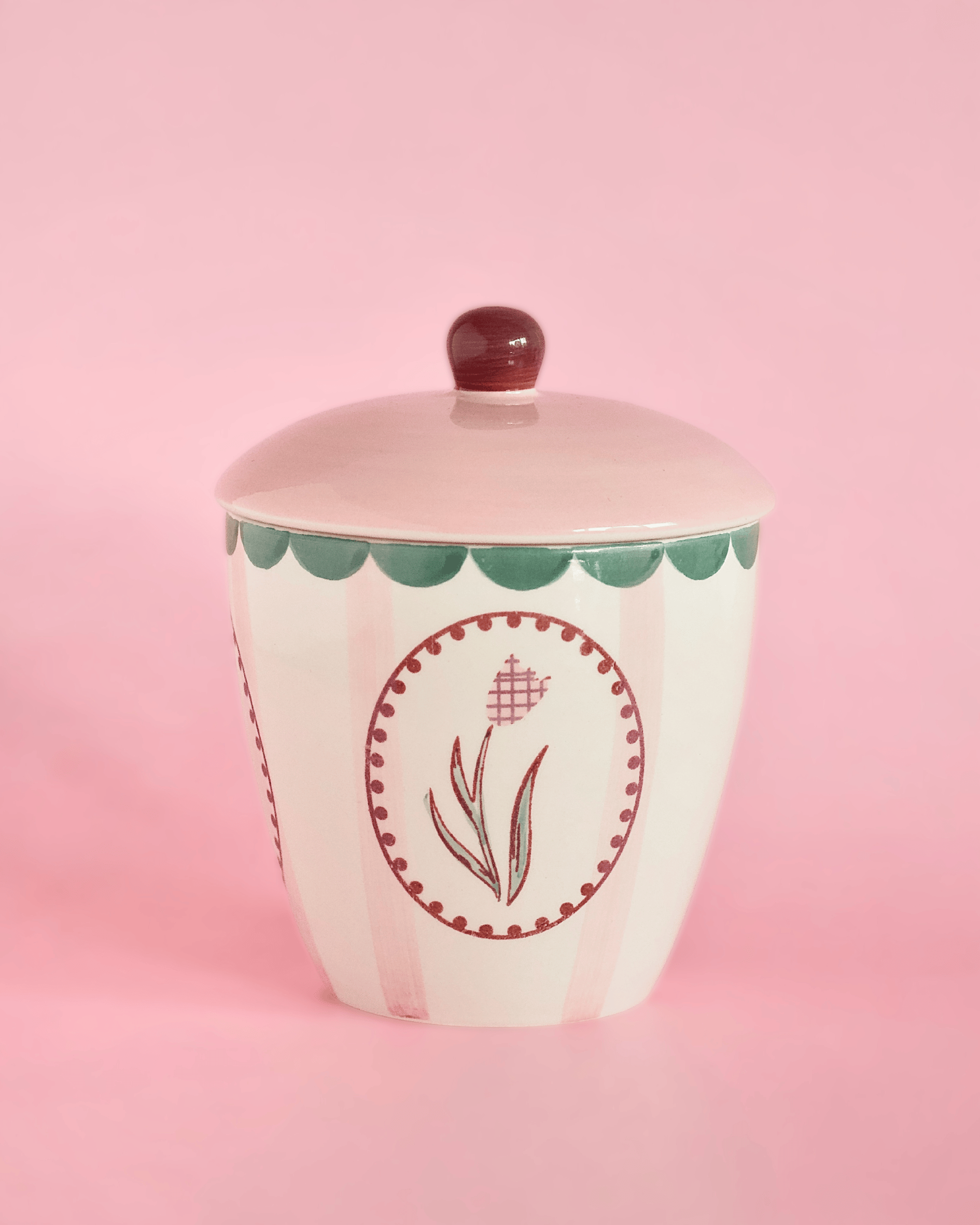 Skylark Handpainted Ceramic Coffee Mug With Lid 385 ml