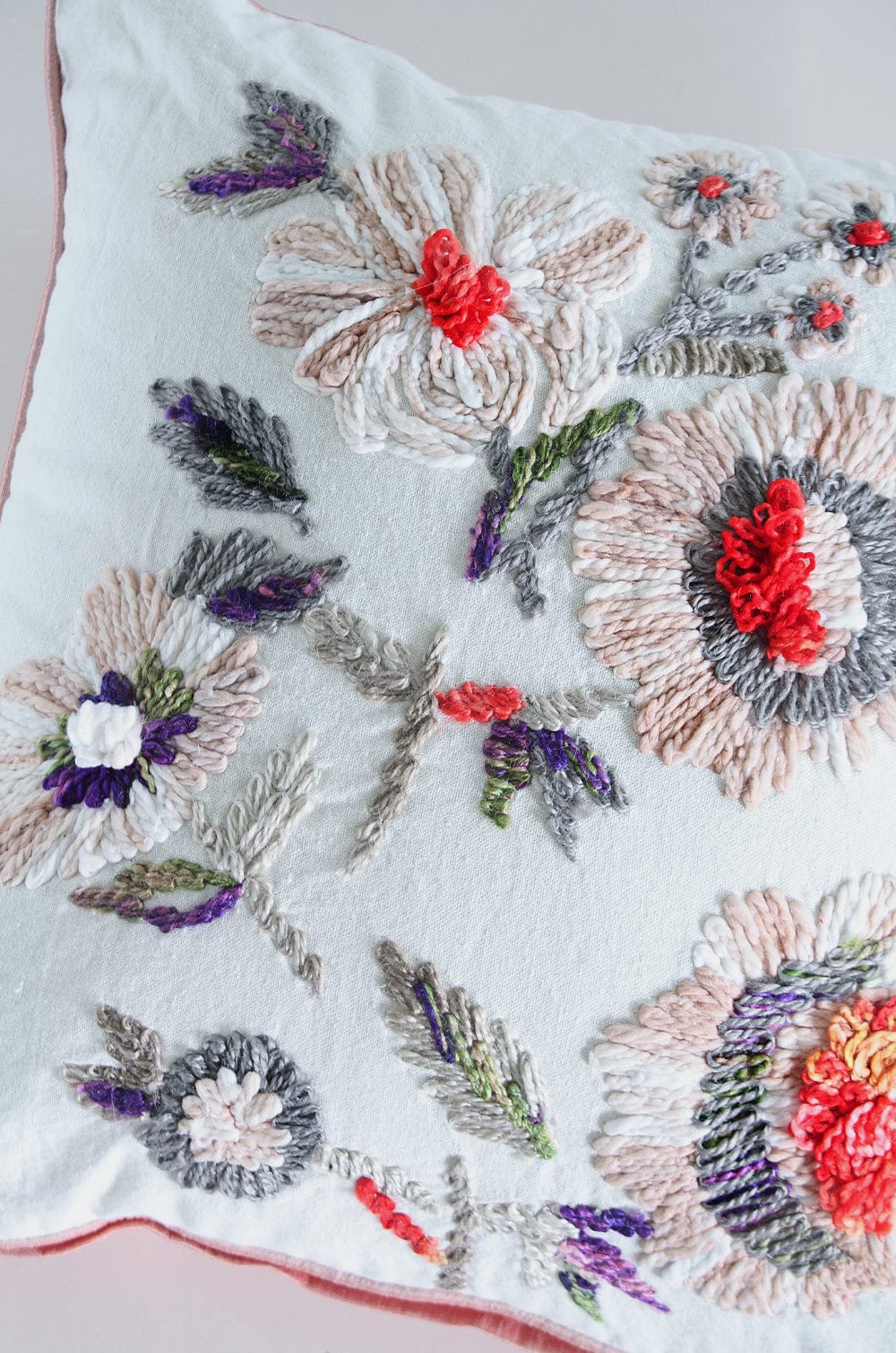 All In Bloom Embroidered Cushion Cover