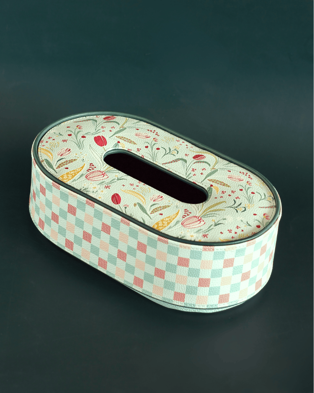 Storage Tulip Garden Vegan Leather Tissue Box