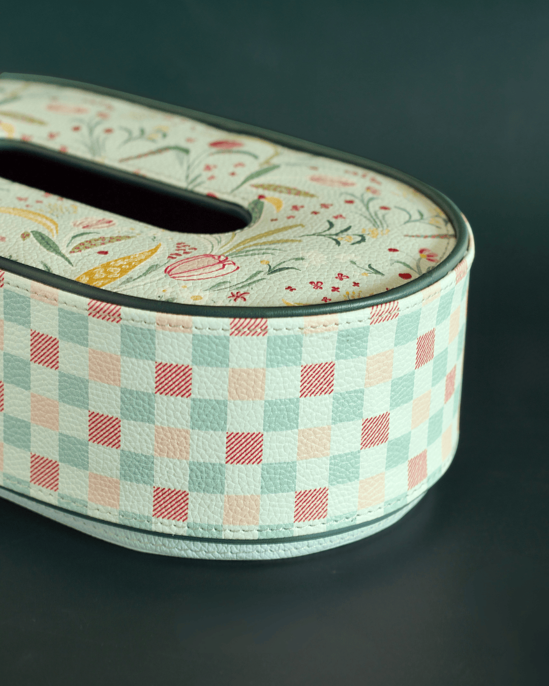 Storage Tulip Garden Vegan Leather Tissue Box