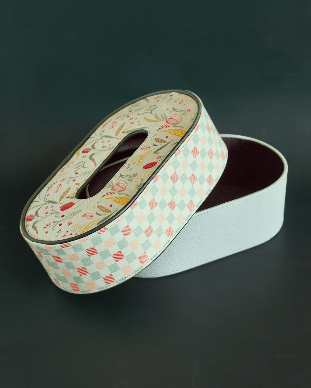 Storage Tulip Garden Vegan Leather Tissue Box