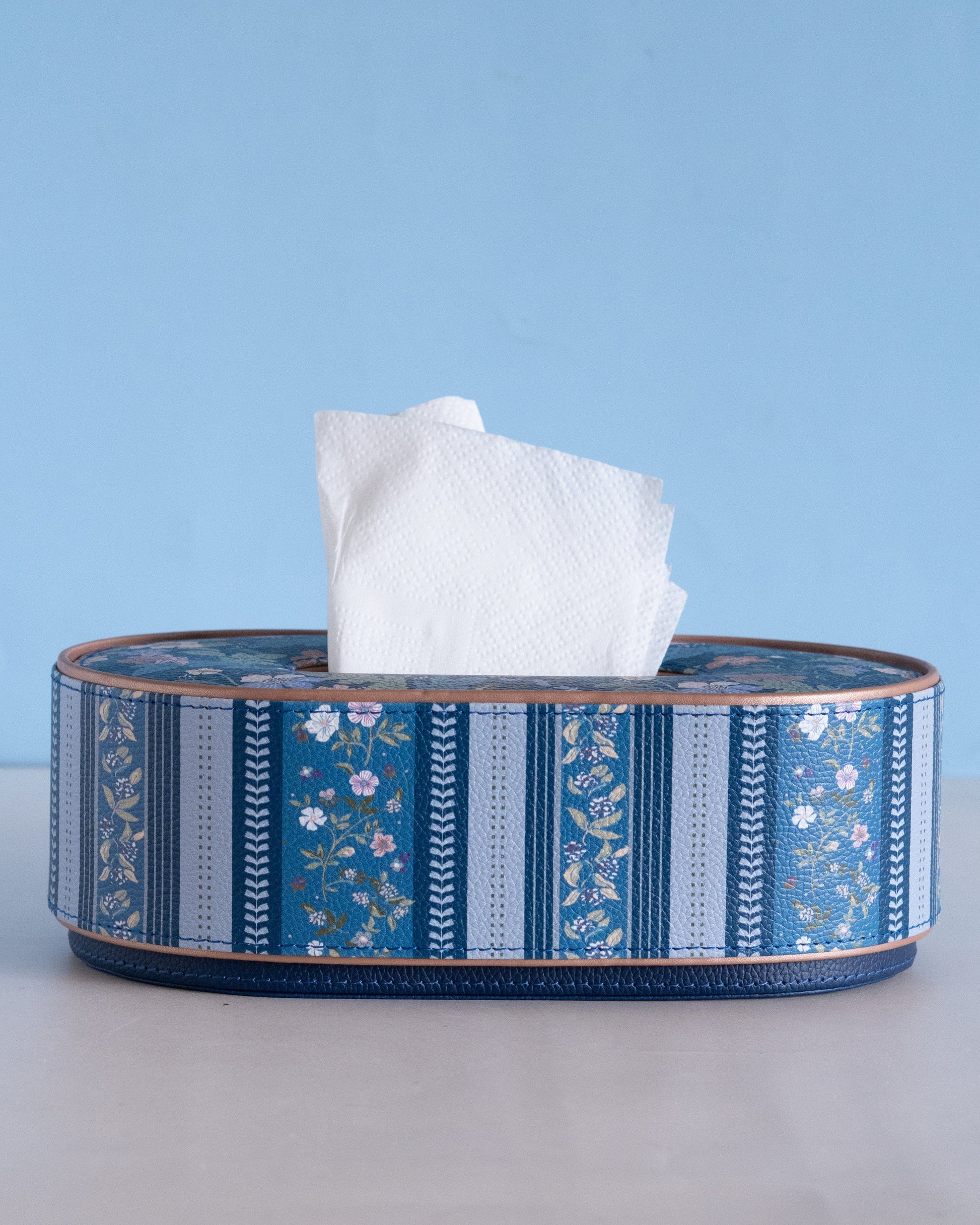 Storage Vegan Leather Tissue Holder