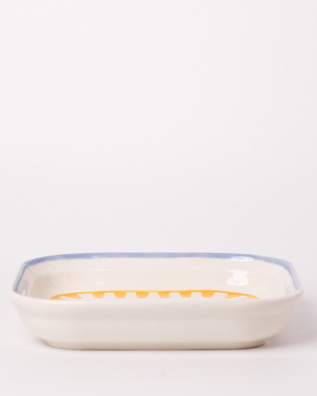 Stripe & Stem Square Snack Plates - Set of 4