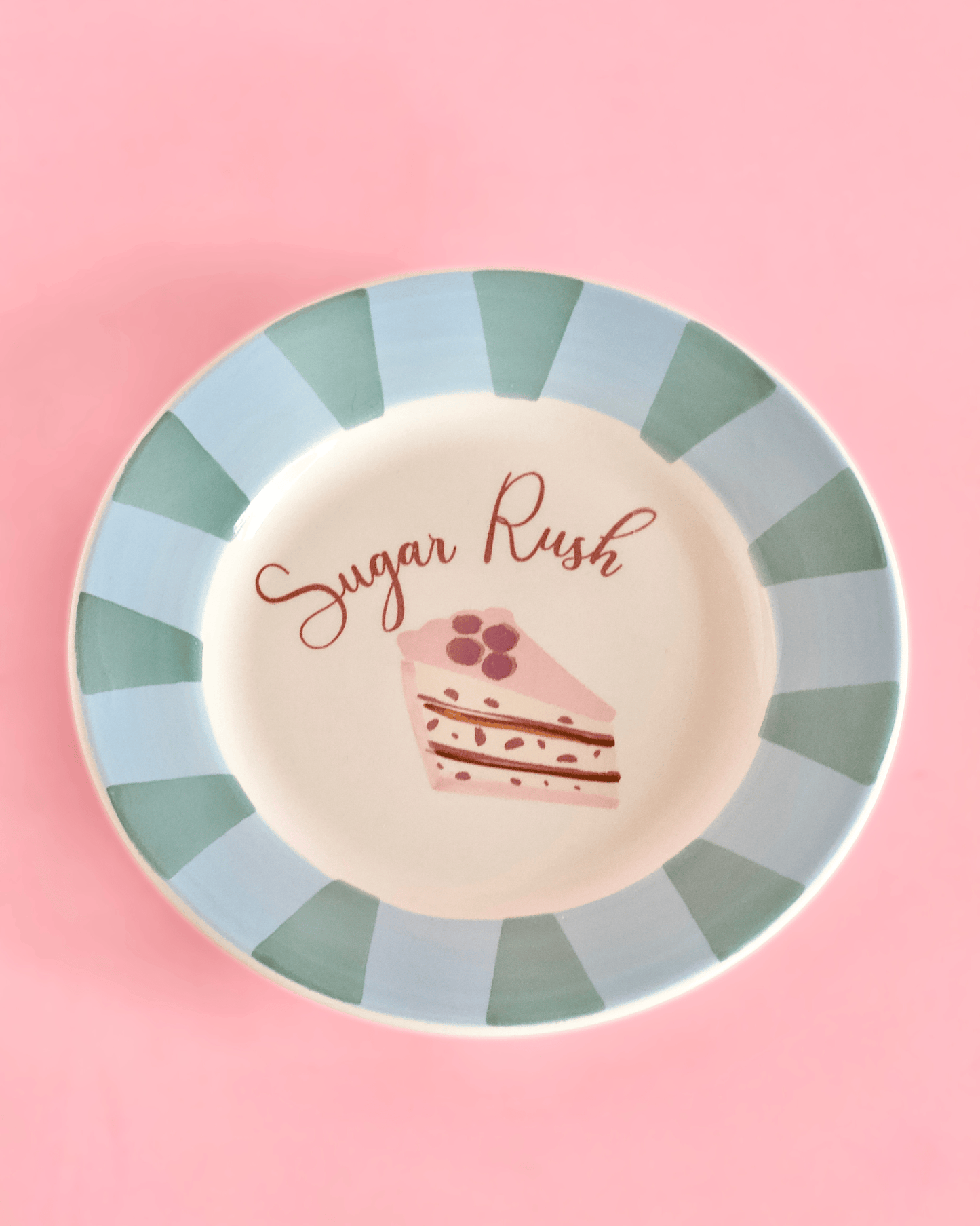 Sugar Rush Handpainted Ceramic Dessert Plate 16.5 Cm