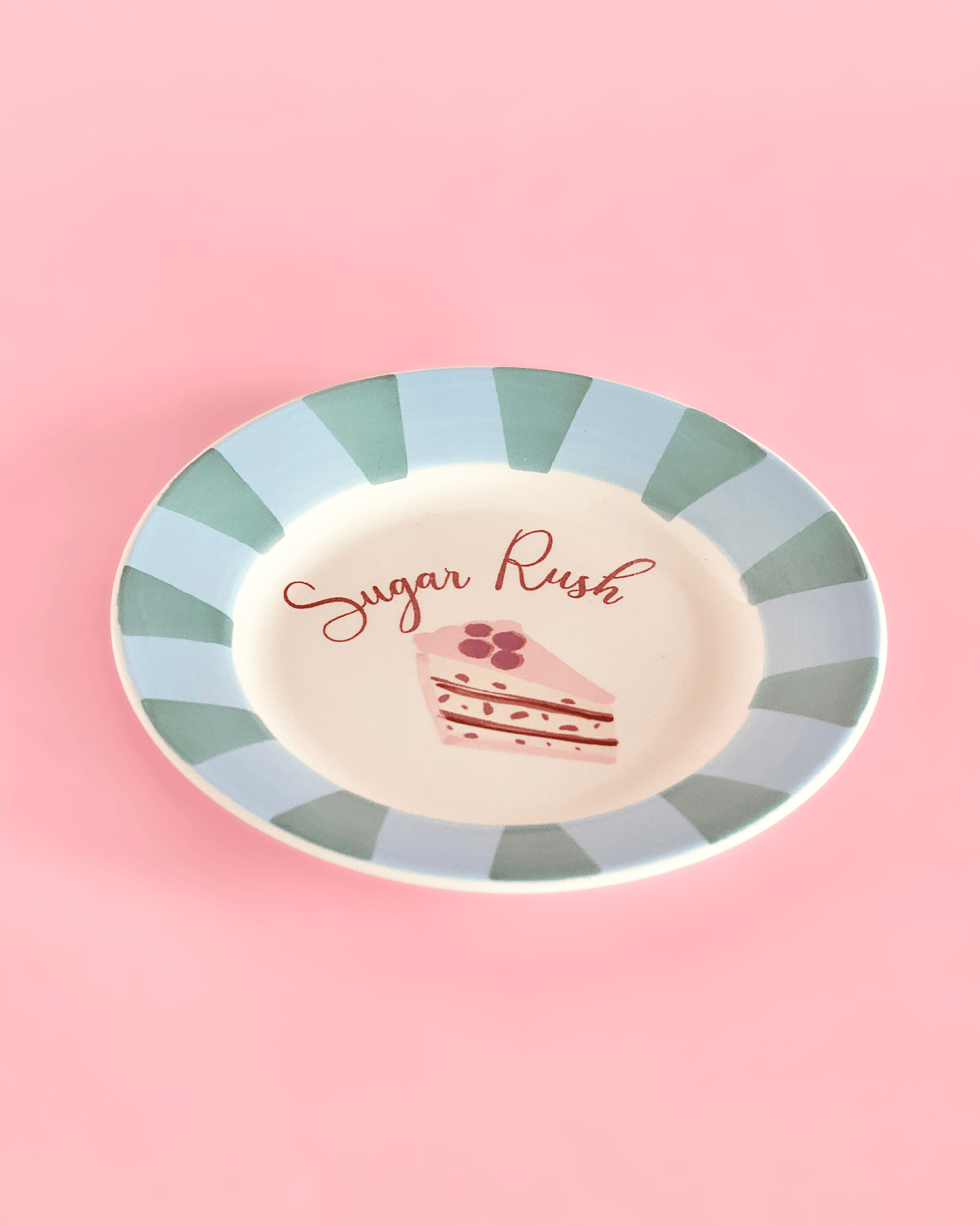 Sugar Rush Handpainted Ceramic Dessert Plate 16.5 Cm