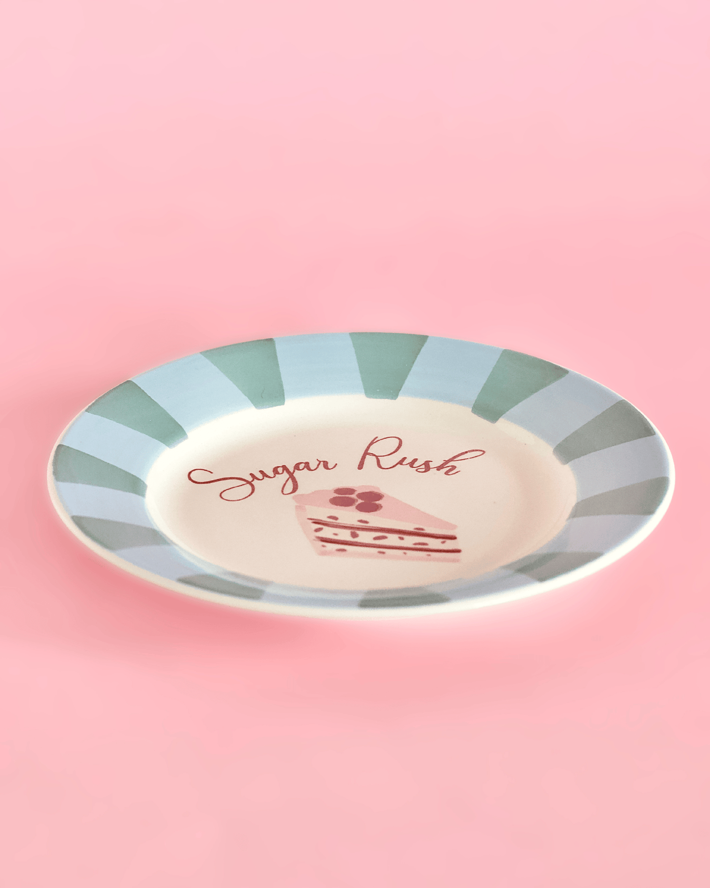 Sugar Rush Handpainted Ceramic Dessert Plate - Set of 4
