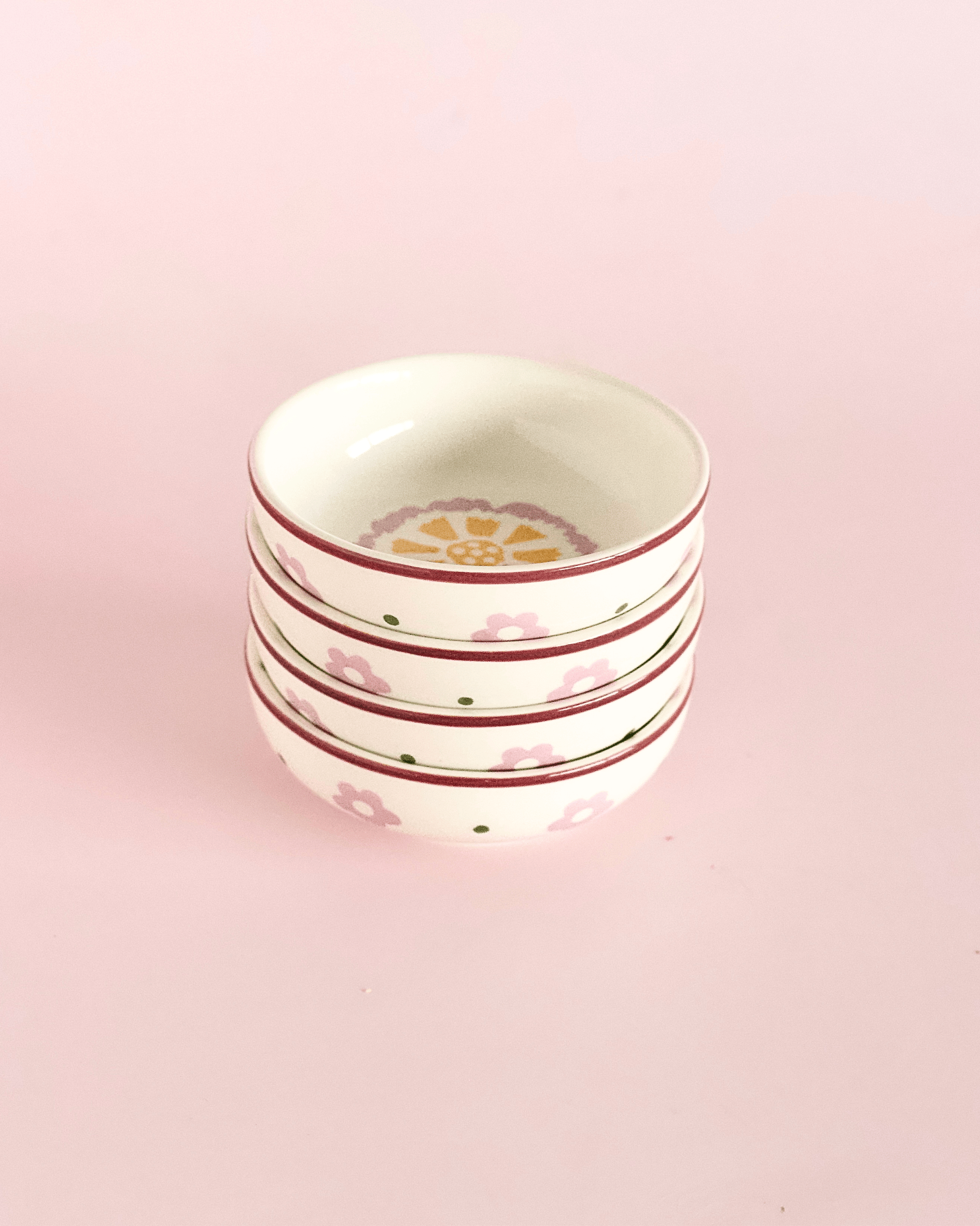 Sundrop Handpainted Ceramic Nut Bowl - Set of 4