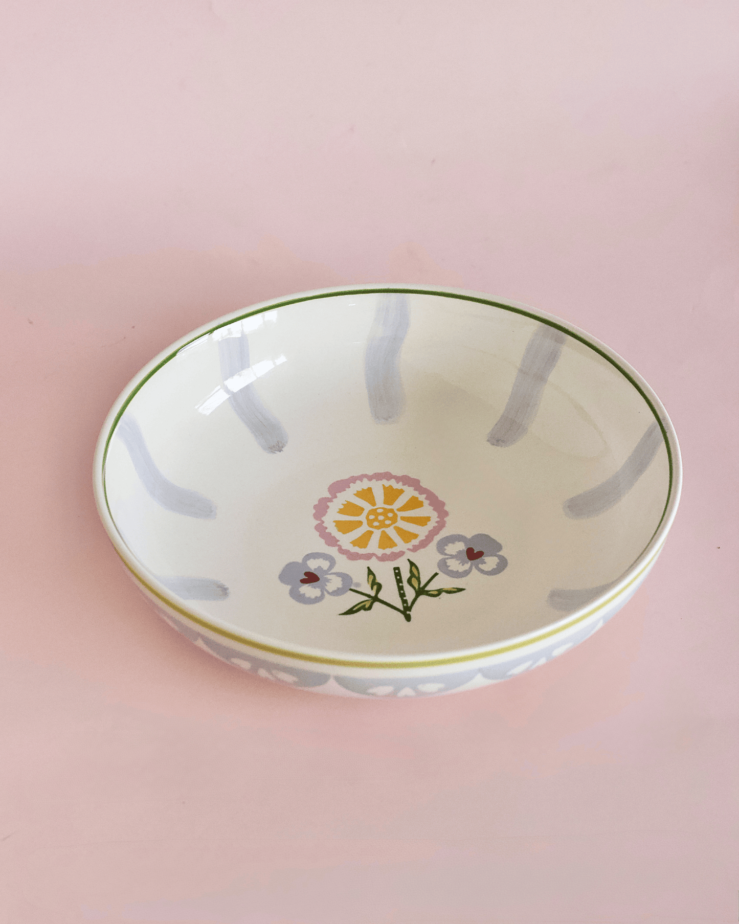 Sundrop Handpainted Ceramic Pasta Bowl 21cm