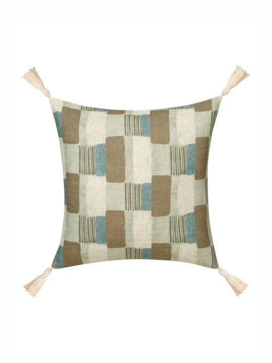 Set of 2 - Multi-Tone Accent Pillowcases – Decorative Home Linens – Durable Poly-Linen Blend – Easy Care – 40cm x 40cm