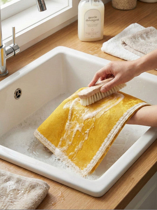 Set of 6 - Premium Dining Placemats – Table Setting Accessory – Cotton, Water-Resistant