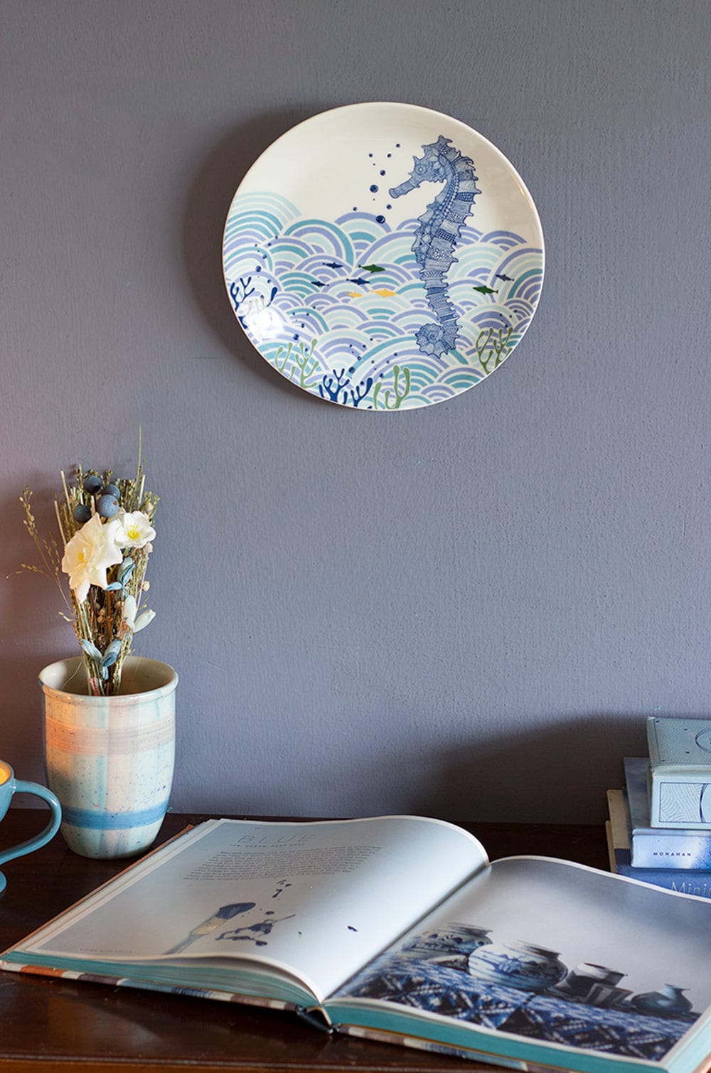 Animal Illustrative  Series Wall Plate - Sea Horse