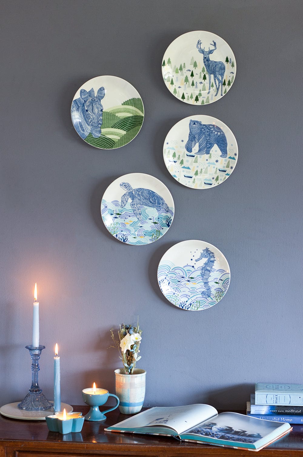 Animal Illustrative  Series Wall Plate - Sea Horse