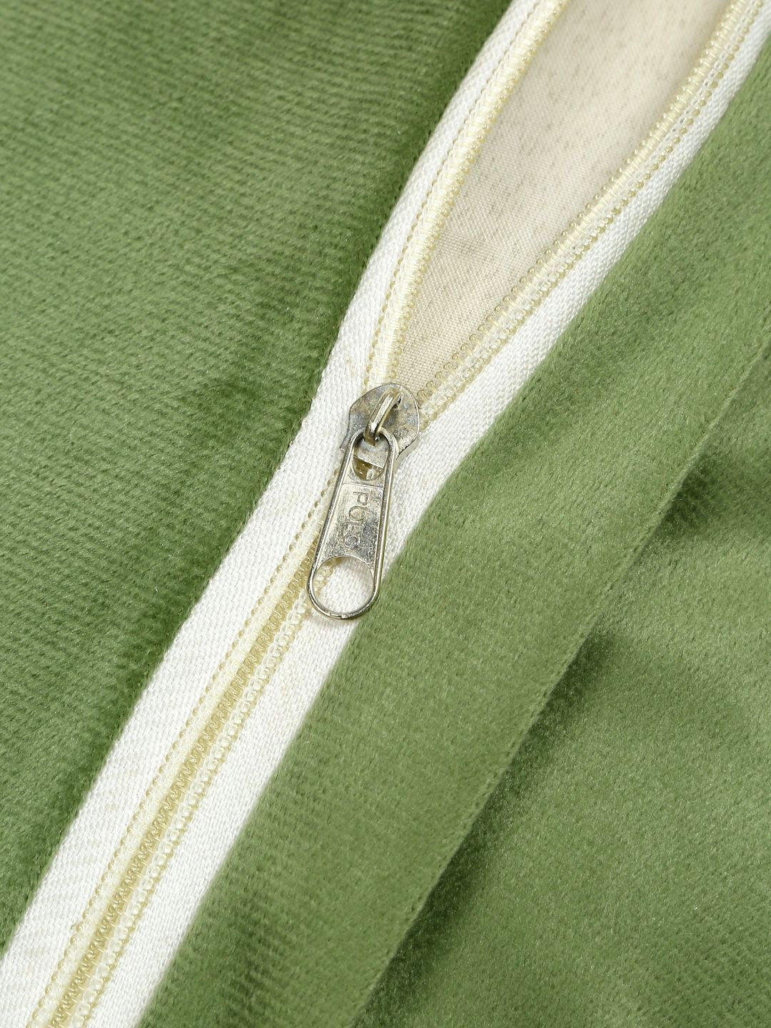 Set of 3 - Olive Green Embroidered Velvet Square Cushion Covers – Durable Upholstery