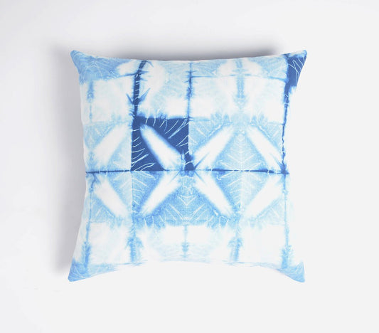 Abstract Tie & Dye Cotton Cushion Cover, 16 x 16 inches