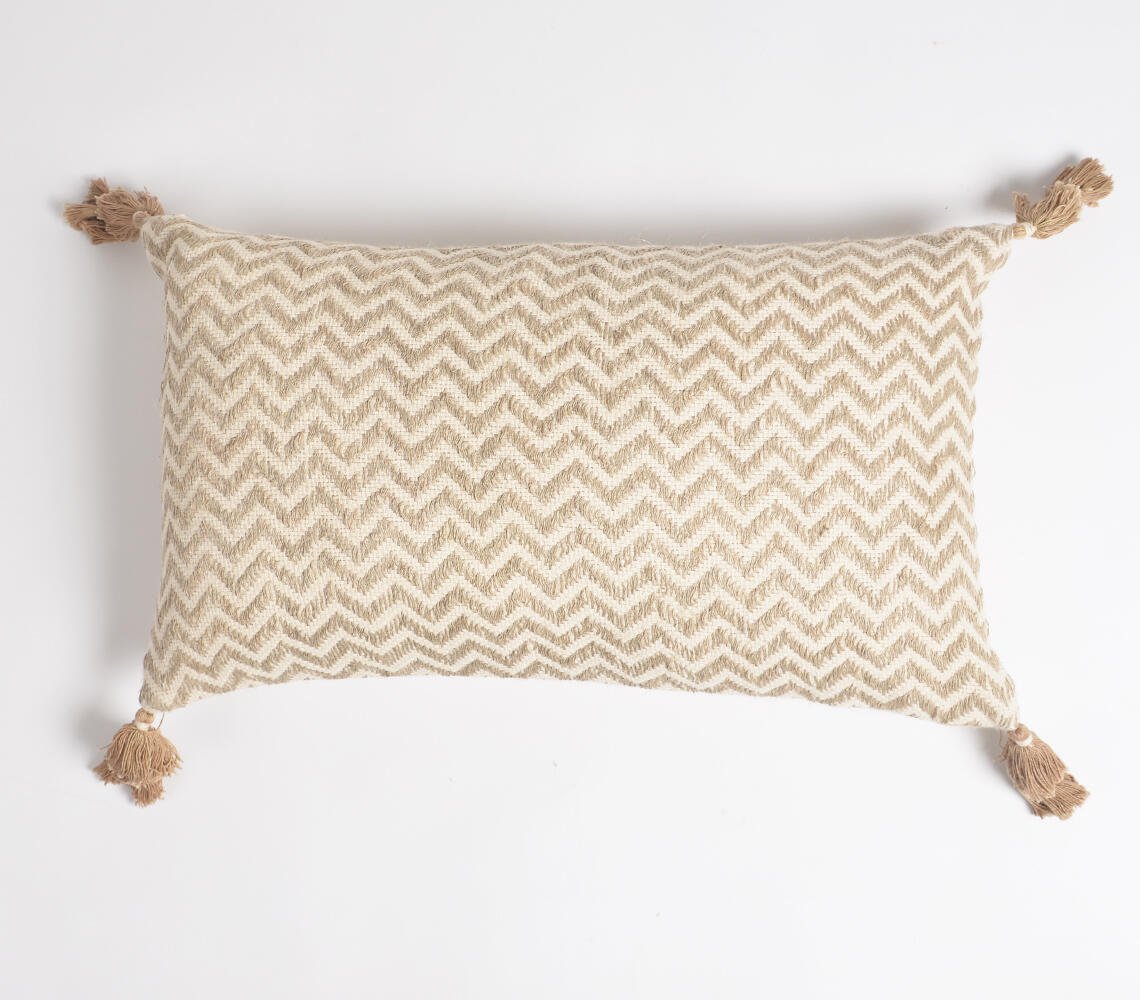 Chevron Bisque Lumbar Cushion cover