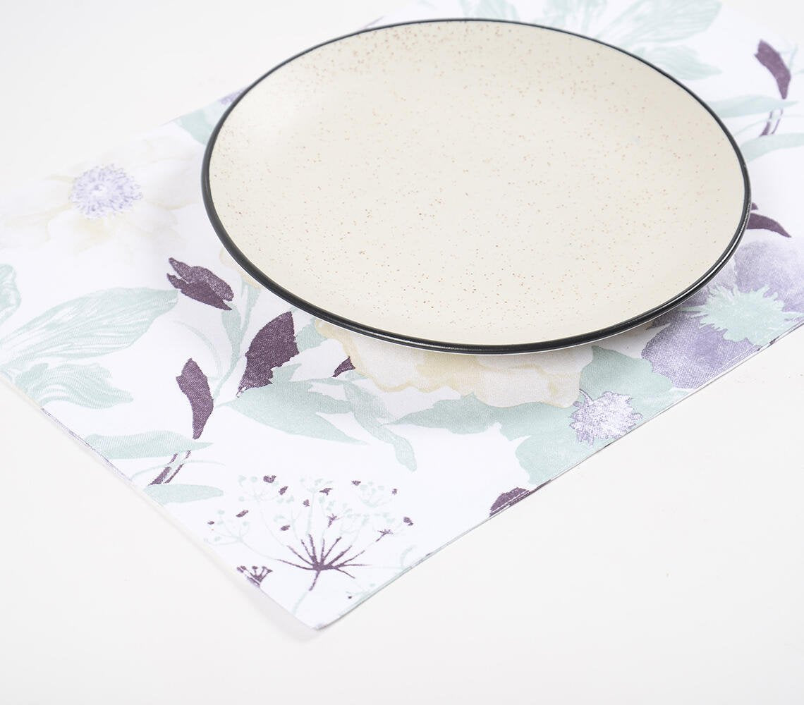 Set of 4 - Floral Printed Placemats