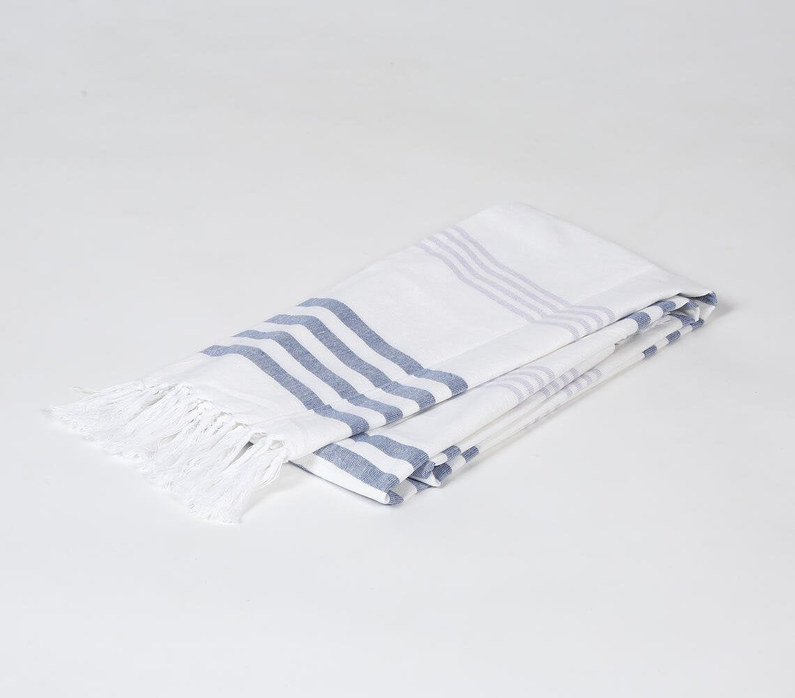 Handwoven Striped Cotton Bath Towel