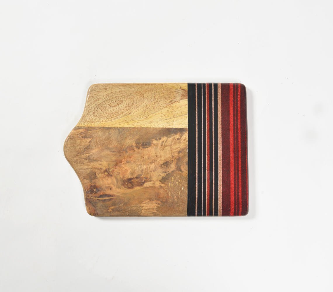 Striped Wooden Cheese board