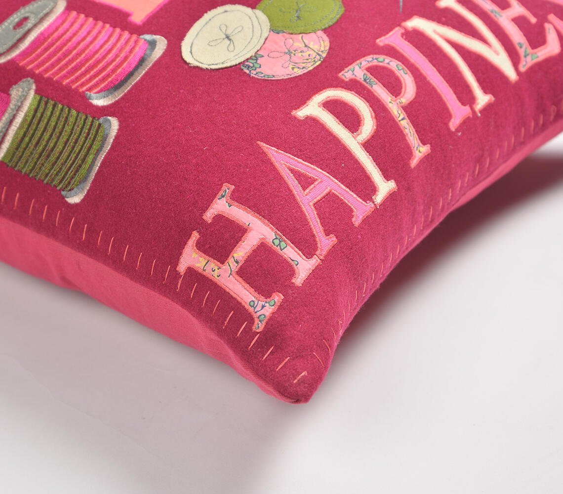 Typographic Cushion cover, 16.8 x inches