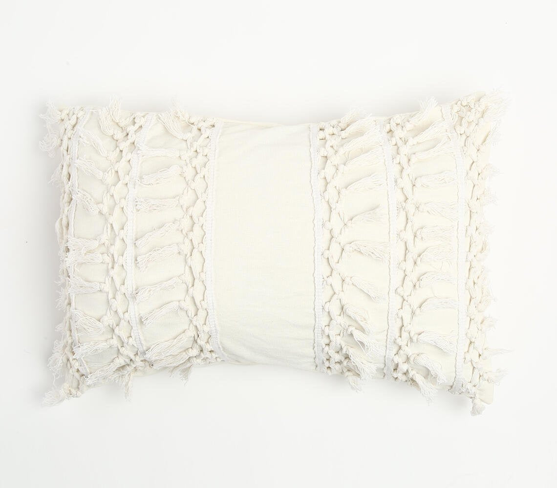 Tassel Embellished Cushion Cover