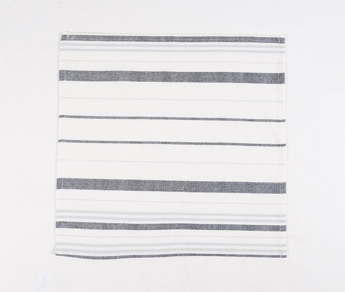 Monotone Striped Table Napkins (Set of 4)