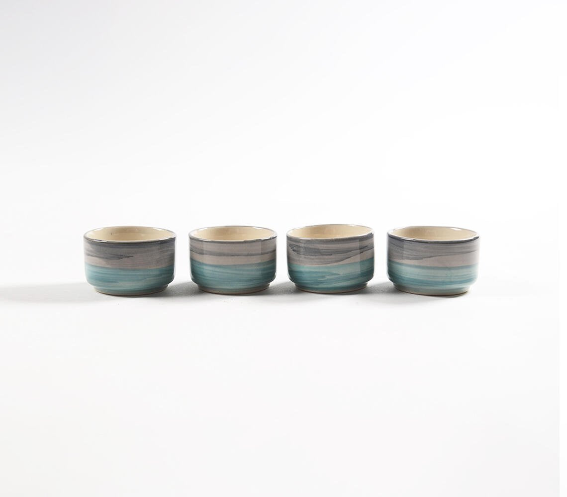 Handcrafted Ceramic dip bowls (set of 4)