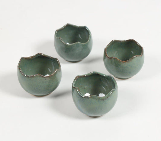 Moss Green Classic Clay Tea Light Holders (Set of 4)