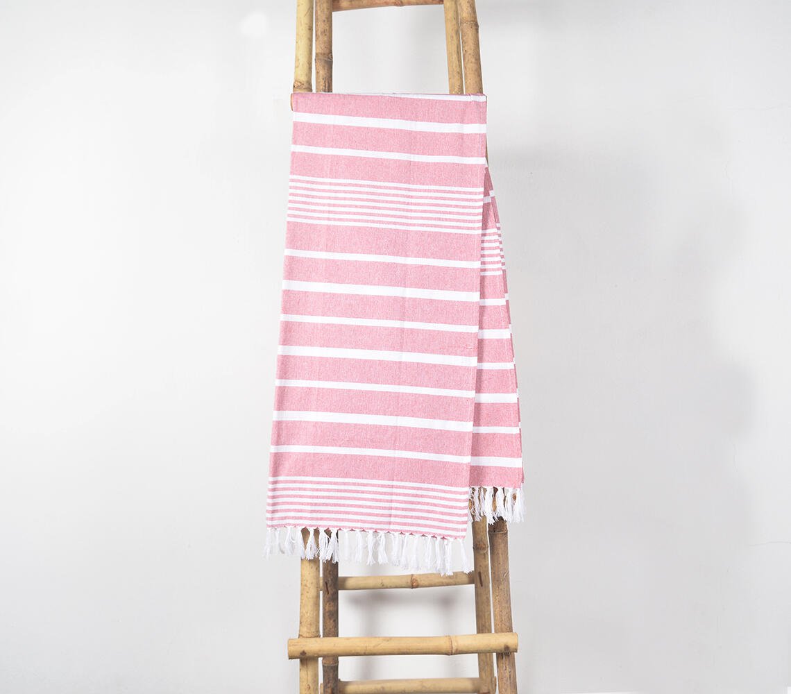 Red Yarn-dyed Hammam Towel