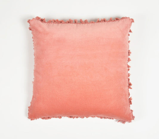 Solid Pink Cotton Cushion Cover, 18 x 18 inches