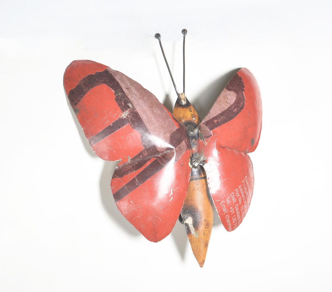 Recycled Iron Butterfly Tabletop Decorative